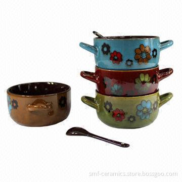 16oz Soup Bowls, Made of Stoneware, Under Glazed/Customized Designs Accepted